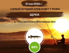 Самый лучший клев на 31 мая 2026 года