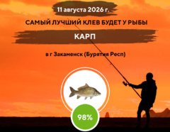Превосходный клев на 11 августа 2026 года