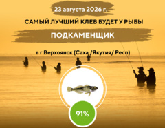 Замечательный клев на 23 августа 2026 года