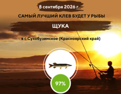 Замечательный клев на 8 сентября 2026 года