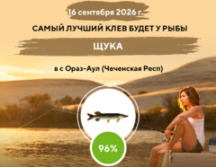 Фантастический клев на 16 сентября 2026 года
