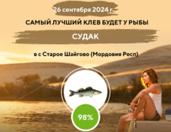 Превосходная ловля на 26 сентября 2024 года