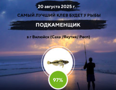Замечательный клев на 20 августа 2025 года