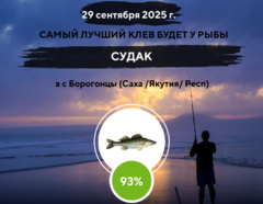 Превосходная ловля на 29 сентября 2025 года