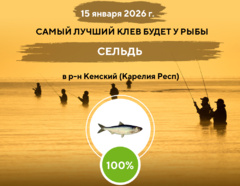 Превосходная ловля на 15 января 2026 года